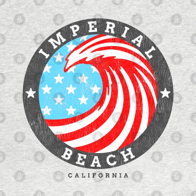 Imperial Beach, CA Summertime Patriotic 4th Pride Surfing by Contentarama